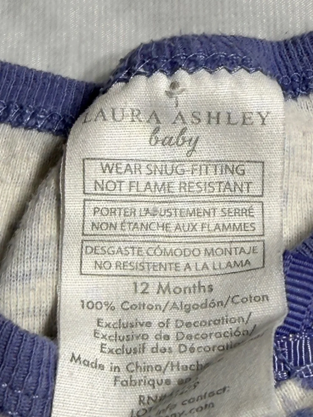 Laura Ashley Baby Girl Pajamas Size 12 Months